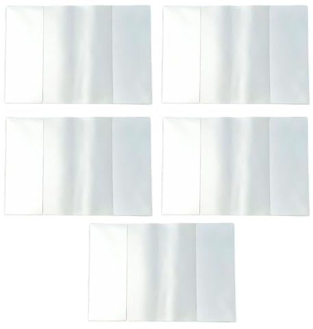 5 Pcs 32MO Frosted Book Cover Clear Book Protector Cover Waterproof PVC Protectors Sleeve for School Home Office