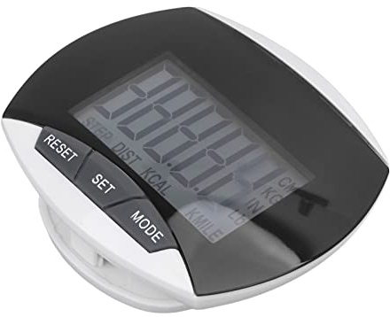 TOPINCN Walking Pedometer Portable Distance Calorie Step Counter with Clamp/Holder for Men Women Tracking Fitness Goals (Black)