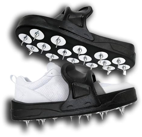 Spike Shoes for Epoxy Flooring, Epoxy Spike & Shoe in Spiked Shoes, Slip-On Anti-Slip Covers for Resinous Coatings Self-Leveling Cement, No-Assembly for Pro & DIY, Large (US 9-11) 1 Pair