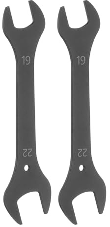 QUARKZMAN 2 Pezzi Chiave Aperta Super Sottile 19x22mm Metrica Leggera Nero | Per Riparazioni Auto Montaggio Mobili, A Doppia Estremità, A Forma Di U