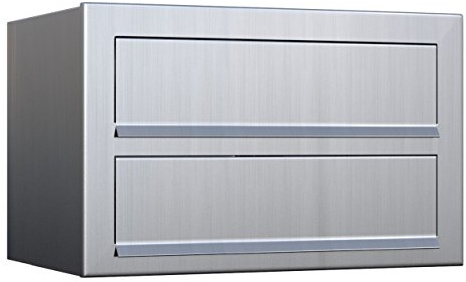 Brevlåda, design väggbrevlåda Cube for Two rostfritt stål – Bravios