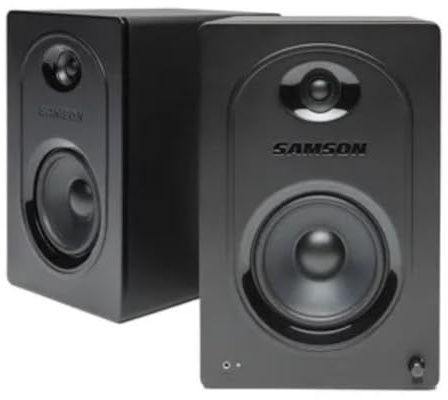 SAMSON Pair M50 5 Powered Studio/Computer/Podcast Reference Monitors Speakers