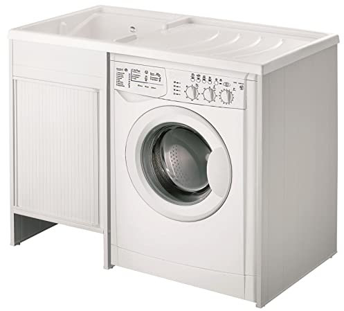 Lavatoio Coprilavatrice per Esterno con serrandina Salvaspazio in Kit di montaggio 109x60xh.92 cm