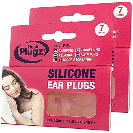 Hush Plugz Silicone Earplugs 7 Pairs (X 2 (14 Pairs))
