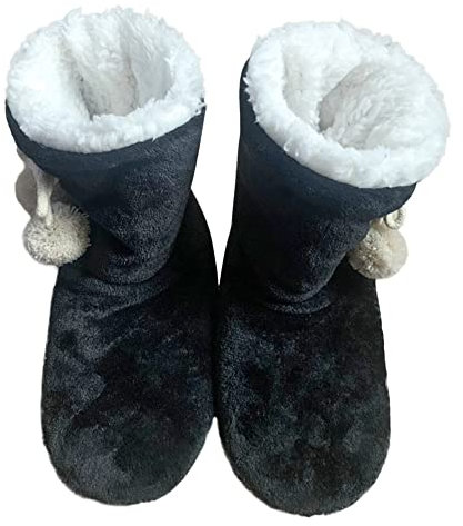 Hausschuhe Damen Hohe Hüttenschuhe Winter Plüsch Hausstiefel Warm Mädchen Pantoffeln Rutschfest Winterhausshuhe Stiefel Weich Verdickt Hüttenstiefel Gemütlich Mode Wärmepantoffeln Indoor Geschenk