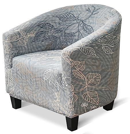 jianyana 2022 Neue Bedruckte Wannenstuhlhussen 1 Stück, hohe Stretch Stuhlhussen, langlebige Sesselhussen, Club Stuhlhussen für Wohnzimmer/Hotelempfang/Bartheke/Esszimmer/Büro