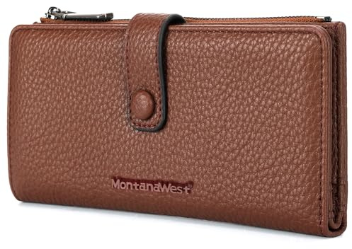 Montana West Women's Wallet Bifold RFID Blocking Wallets Large Capacity Card Holder Wallets with Zipper Coin Pocket