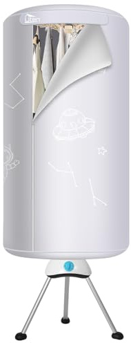 Asciugatrice Elettrica, 1000 W da Asciugatrici a Pompa di Calore, Asciugatrice con Tempismo, Asciugatrice a Riscaldamento a 2 Strati, adatta per Domestico Lavanderia in Appartamento, 170cm-Grigio