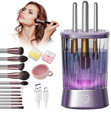 LOZLTX Professional Brush Cleaner, Make Up, 9000 RPM Ultra Power 4.0 &, Electric Makeup Brush Cleaner with Silicone Mesh Lid for AllSizes, Hygiene for Makeup Brush Cleaner