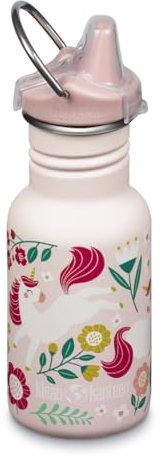 Klean Kanteen Classic Narrow Sippy Cap 1011201 Drinking Bottle with Stainless Steel Drinking Cap in Green 355 ml