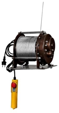 BADIKA Palan électrique à câble Treuil portatif Fort Horizontal de 200-800KG 32-38M 220V 50Hz monophasé, palan électrique de câble en Acier, portatif(300-600KG 34M)
