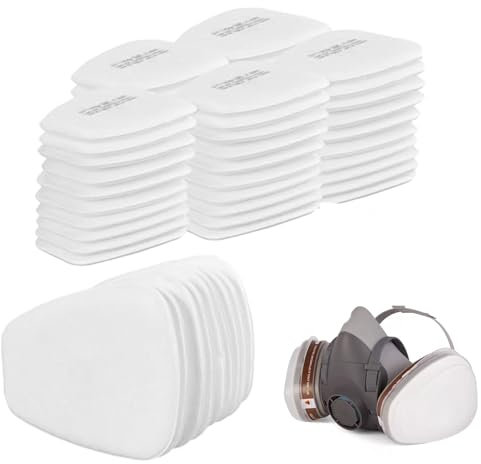 Lot de 50 masques respiratoires filtrants en coton 5n11cn pour masque de protection respiratoire 6000 6100 6200 6800 7501 7502 pour peinture et particules de poussière