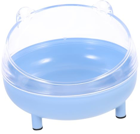 SEWOART Bañera de Plástico Azul para Hámster y Mascotas Pequeñas, Caja de Baño Resistente al Desgaste Superficie Lisa, Adecuado Hogar y Tienda de Mascotas