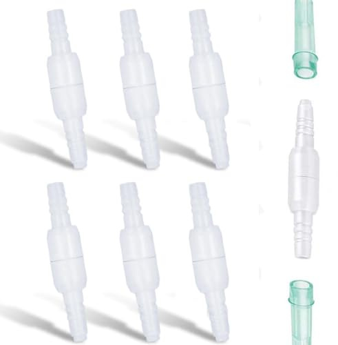 DIFLAX 6 Piezas Conectores de Manguera de Oxígeno, Cconectores Giratorios para Mangueras O2, Conector Giratorio de Cánula de Oxígeno de 360°, Conector Manguera que Evitan que se Tuerza la Manguera