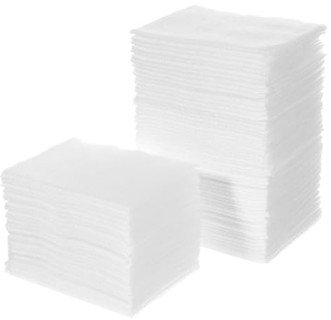 ELAYARD Compresses Cosmétiques Rectangulaires en Coton Blanc 240 pour Démaquillage et Exfoliation Douce, Nettoyage Visage et Huiles Démaquillantes