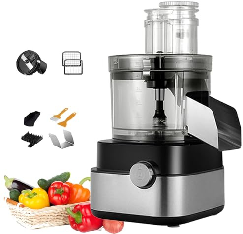 VzxCrue Rallador Y Triturador De Verduras Profesional Multifuncional De 600 W, Procesador De Alimentos EléCtrico Comercial De 5 L, para Queso, Verduras Y Frutas Specification1