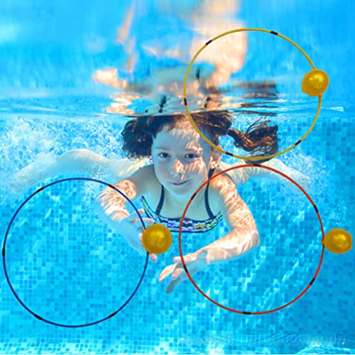 ANGGREK Anillo de Natación para Buceo, Vinilo, Diversión Subacuática para Niños con Arqueada de 31,5 Pulgadas, Ideal para Juegos de Buceo en Piscina y Actividades de Natación