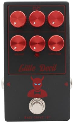Walmeck Tube Bass Drive Pedal True Bypass Bass Overdrive Pedal med 2-bands EQ Harmonic Control Mix-ratt för Basgitarreffekter Pedalboard