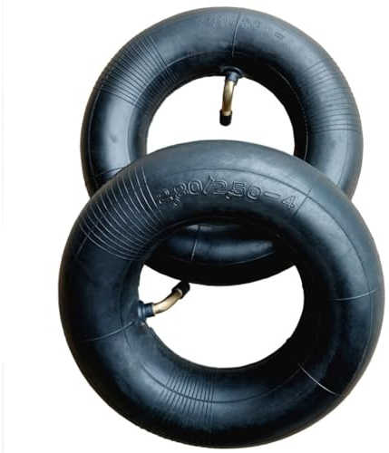2 Stück 2.80/2.50–4 Schlauch mit Winkelventil TR87 Ventilschaft Ersatz für Handwagen,Wagen für Nutzfahrzeuge, Rasenmäher, Schubkarren,Transportwagen,Motorroller