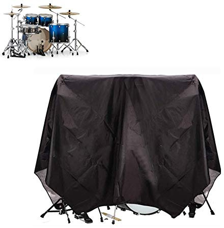 Elektronisches Schlagzeug-Kit UCARE Schlagzeug Abdeckung mit Mesh Head Indoor Waterproof Drum Set Zubehör Schwarz 200x250cm
