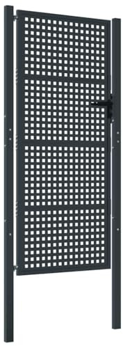 vidaXL Puerta de jardín Antracita 100x175 cm Acero