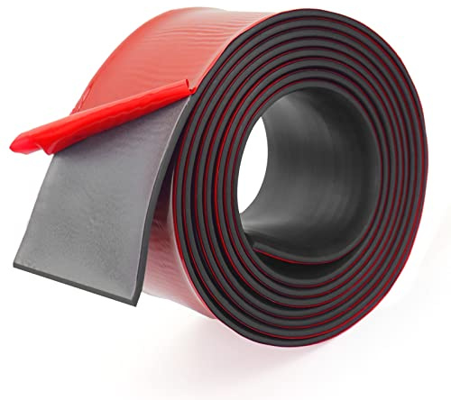 Bandes en caoutchouc néoprène autocollantes - 80 mm (l) x 3 mm (P) x 6 m (L) - Tapis en caoutchouc néoprène pour joints de bricolage, coussins, revêtements de sol, protection, tampons, anti-vibrations