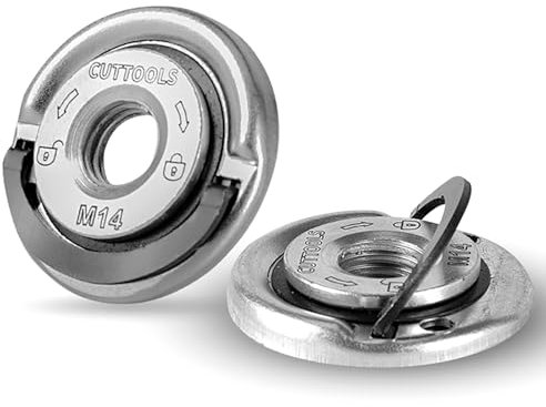 1Pc M14 Filettatura Smerigliatrice Angolare, Auto-Bloccante Piastra di Pressatura, Smerigliatrice Angolare Piastra di Pressatura, Sgancio Rapido Flangia Dado Power Chuck Strumenti