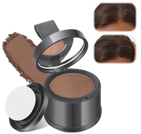 Polvere Hair Line per Ritocchi alle Radici - Polvere Impermeabile per Infoltire e Attaccatura dei Capelli per Donne e Uomini (Marrone)