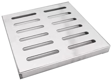 Generisch Abflussgitter Aussen Edelstahl,Gitter mit Rahmen,Kanalgitter,Regenwasser Abflussgitter Metall,Gitterrost Wasser,Quadratische,Dicke 2mm (150x150x20mm)