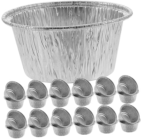 Cabilock 100pezzi Bicchieri in Alluminio Per Pudding Resistenti Al Calore Contenitori Usa e Getta Per Dolci Uso Domestico e Commerciale Per Feste Ristoranti e Pasticcerie