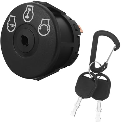 BESPORTBLE Interruptor de Encendido del Coche de césped Kit de Piezas del cortacésped Interruptor de Encendido para repuestos para cortadora de cesped AbS Negro