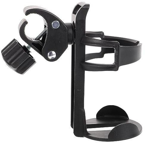 UTHCLO Portavasos Negro para Cochecito y Bicicleta Rotación Multiángulo y Ajuste, Soporte Resistente de Pp para Bebés y Personas Mayores en Scooters y Carritos