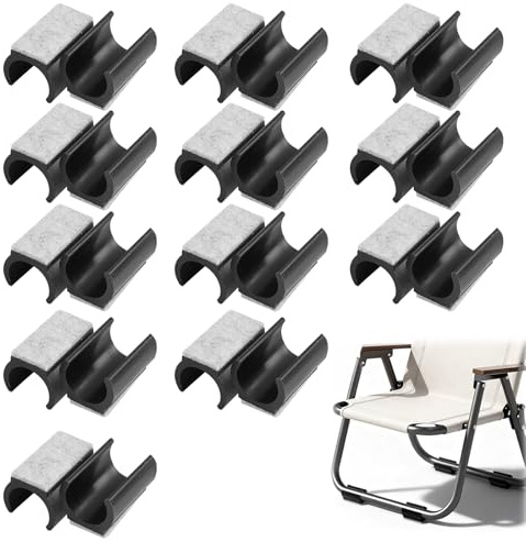 leruiyezs 24 Stück stuhlgleiter freischwinger Schwingstuhl Stuhlgleiter 25mm Gleiter Mit Freischwinger Filzgleiter 25mm Für Stühle Schützen Böden Reduzieren Lärm Einfache Montage Schwarz
