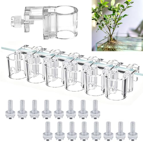 Hutglcfpy 8pcs Pflanzenhalter Aquarium Mini Wasserpflanzen Halter U-Förmige | Aquarium Pflanzenhalter Aquarienpflanzenhalterung Zubehör für Aquarium Pflanzen Kompatibel mit Farnen Hygrophila Anderen（S）