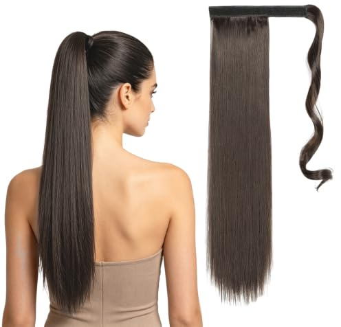 Hårstycke äkta hår rakt hår fläta hårstycke fläta hästsvans hårstycke hårdelar dreadlocks förlängning hårslingor för flätning Ponytail Extension äkta hår hårfläta (naturligt svart)