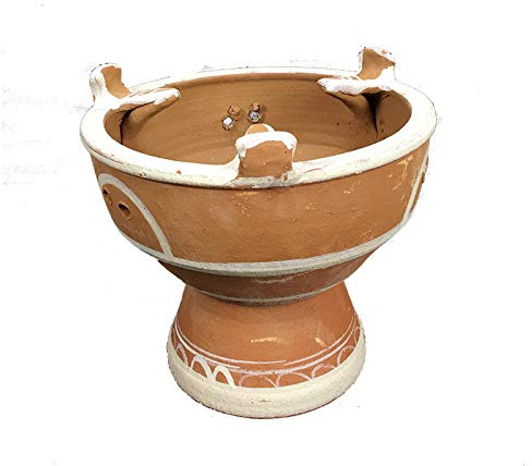 Artigianato Vulcano Brasero berbère pour tajine, en terre cuite naturelle, fabriqué à la main, artisanat original du Maroc