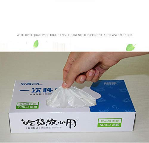 SHAOLIN 200 Guantes de Vinilo Desechables en Caja, Guantes de plástico Delgado Transparentes multifuncionales, Impermeables, quehaceres domésticos, Guantes de Cocina limpios para Hornear