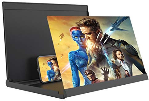 ARCH 20/26/32 Zoll Handy-Bildschirmlupe, Handy Bildschirmvergrößerung, Großbild-Blu-ray Ultra-Clear-Telefonbildschirm Vergrößerung HD 3D-Film-Videoprojektor (Color : Black-A, Size : 26inch)