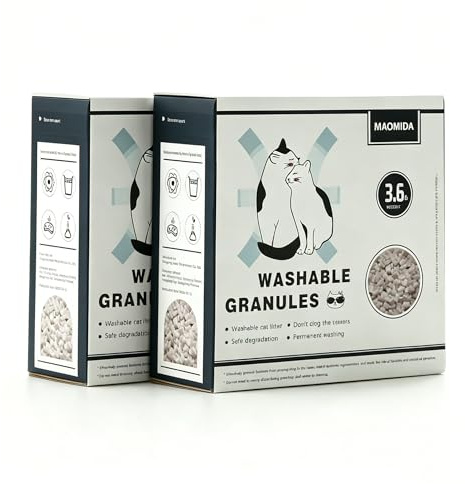 MAOMIDA Katzentoilettegranulat, kompatibel mit Cat Genie, 3,2 kg, für Katzenbesitzer, kompostierbar und spülbar
