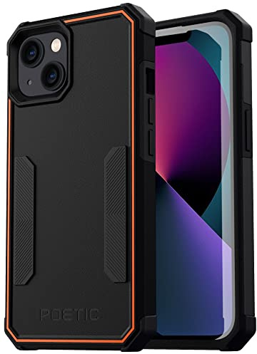 Poetic Neon Series Case Compatible with iPhone 13 6.1 inch (2021 Release), Dual Layer Heavy Duty Tough Rugged Lightweight Slim Shockproof Protective Case, Black