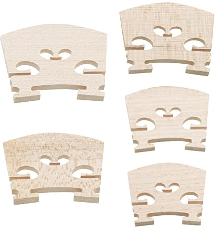 YINETTECH 10 piezas de puente de cuerda de arce para violín de 4/4 3/4 1/2 1/4 1/8 violín puente de cuerda de violín accesorios de instrumento pieza 20 g