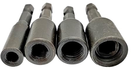 4 tlg Eindrehwerkzeug Bits M6,M8,M10,M12 Gewinde Innengewinde Eindrehbit Set für Stockschrauben