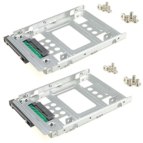 DSLRKIT 2.5 SSD to 3.5 SATA Hard Disk Drive HDD Adapter Caddy Tray CAGE Hot Swap Plug (Pack of 2)