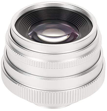 Objectif Principal Manuel, Argent 35mm Objectif Principal Manuel f1.6c Monture Grande Ouverture Objectif à Mise au Point Manuelle Objectif à focale Fixe de l'appareil Photo