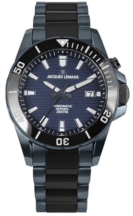 JACQUES LEMANS - Armbanduhr Automatic Hybromatic - Automatic Uhrwerk - Gehäusedicke: 12.6 mm - Edelstahl - 20 ATM
