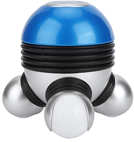 Jerliflyer Appareil De Massage Vibrant, Mini Masseur Vibrant Portatif Tenu dans la Main avec Lumière LED pour Le Soulagement de la Douleur des Jambes du Cou de la Tête(Bleu)