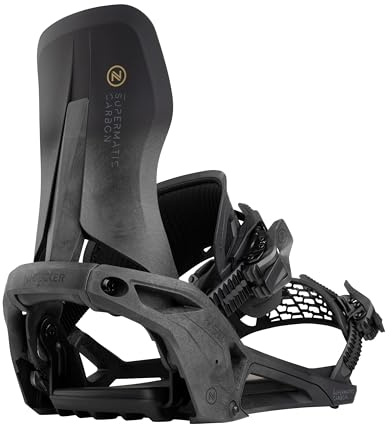Nidecker Supermatic Carbon Snowboard - Universell automatisk bindning med dubbel ingång - Bekväm och pålitlig som en klassisk tvårem-bindning