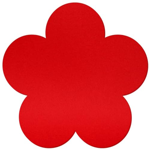 Roter Filz Untersetzer Blume V2 - Deko Basteln 3-60 cm
