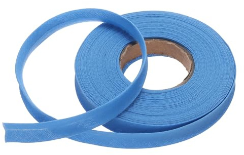 QUARKZMAN 12 mm Einzelfalz Schrägband Polyester Nahtband Gurtband Stoffband für Nähen, Säumen, Quilten, Einfassen von Handwerk (Blau 9 m)
