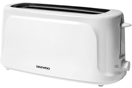 Daewoo Essentials Long Slot Toaster, 4 Slice With Browning Controls And Cancel Function, Compact Design For 4 Slices Of Bread In Two Slots